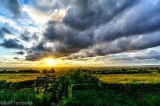 Sunset over Werneth Low